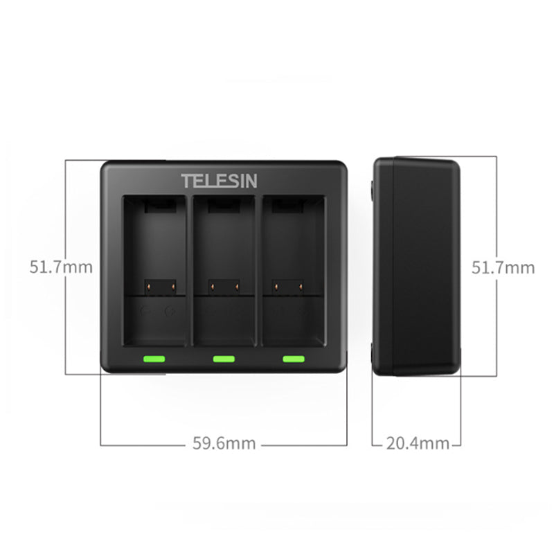 TELESIN Battery Charger Used For GoPro 11/10 /9 (Battery no included)