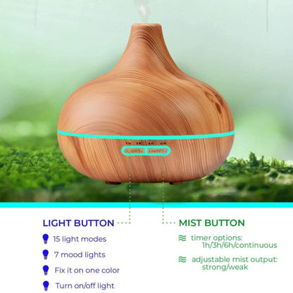 Ultimate Aromatherapy Diffuser 550ml Diffuser with 10ml Essential Oil