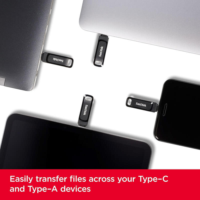 SanDisk 128GB Ultra Dual Drive Go USB Type-C Flash Drive SDDDC3