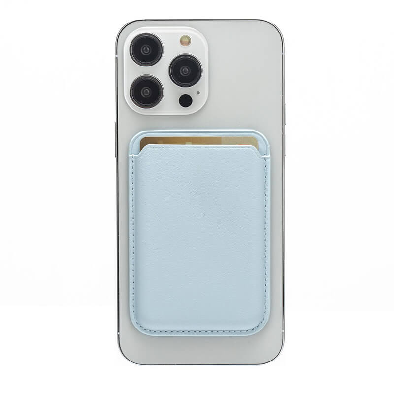Mobie Back Stick Leather Magnetic Wallet Card Bag Holder