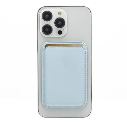 Mobie Back Stick Leather Magnetic Wallet Card Bag Holder