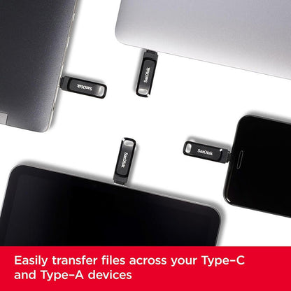 SanDisk 64GB Ultra Dual Drive Go USB Type-C Flash Drive SDDDC3