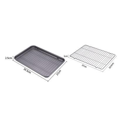 Premium Nonstick Carbon Steel Multipurpose Baking Pan Set dark Grey