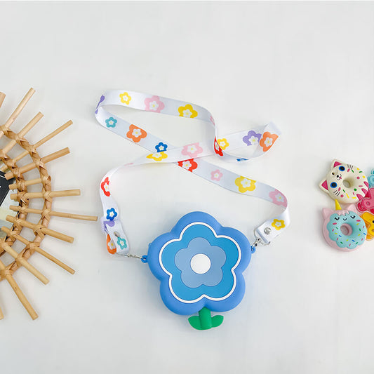 Little Flower Q Uncle Silicone Children's Crossbody Bags Coin Purse