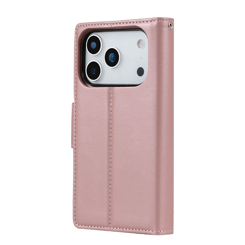 Compatible with iPhone 17 Pro Max Hanman Miro Leather 2-in-1 Wallet Case with Magnetic Back