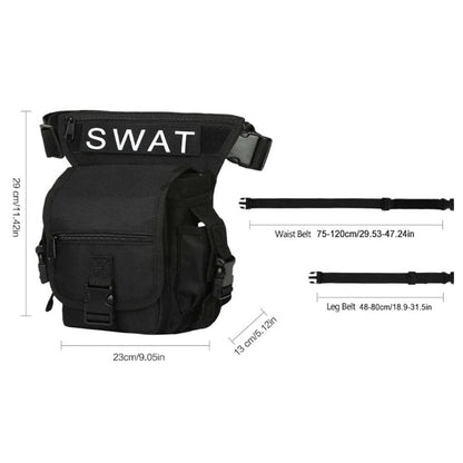 Men's Drop Leg Pouch Tools Bags Tactical Leg Bag Black