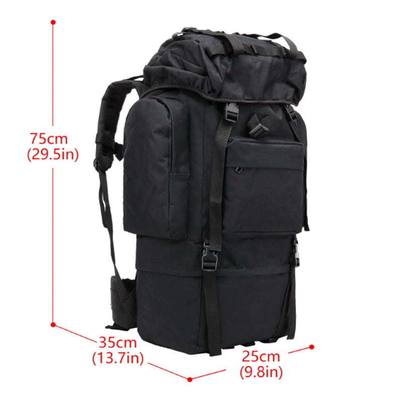 75L Hiking Tactical Backpack  Large Survival  Hunting Waterproof Backpack M... B