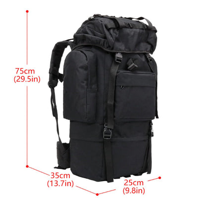 75L Hiking Tactical Backpack  Large Survival  Hunting Waterproof Backpack M... B