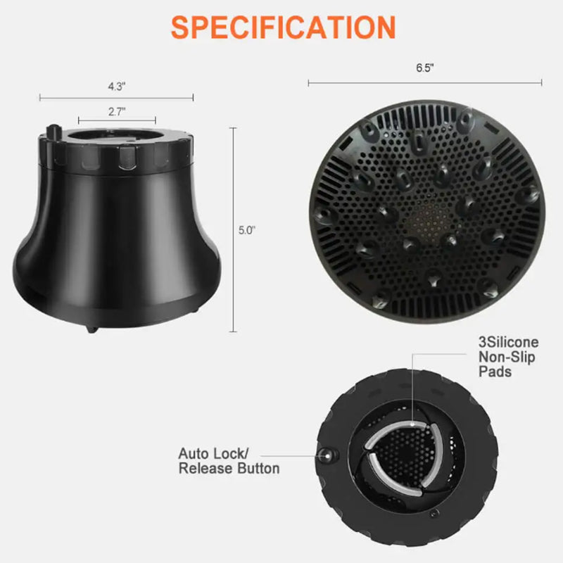 Universal Hair Diffuser Hair Dryer Diffuser Attachment for Curly and Wavy hair B