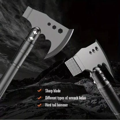 Camping Folding Portable Survival Hatchet Multi-Tool with Hammer