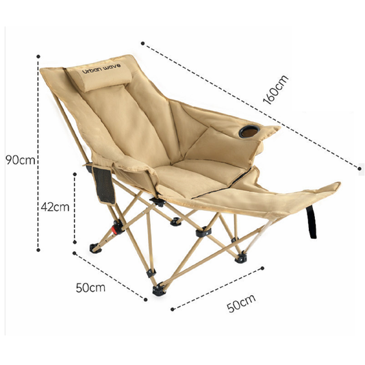 Urban Wave Premium Reclining Camping Chair with Footrest YQ1449