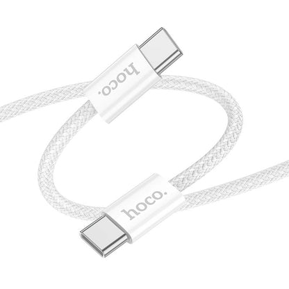 Hoco Braided Type-C to Type-C 60W Fast Charging Data Cable 2m X104