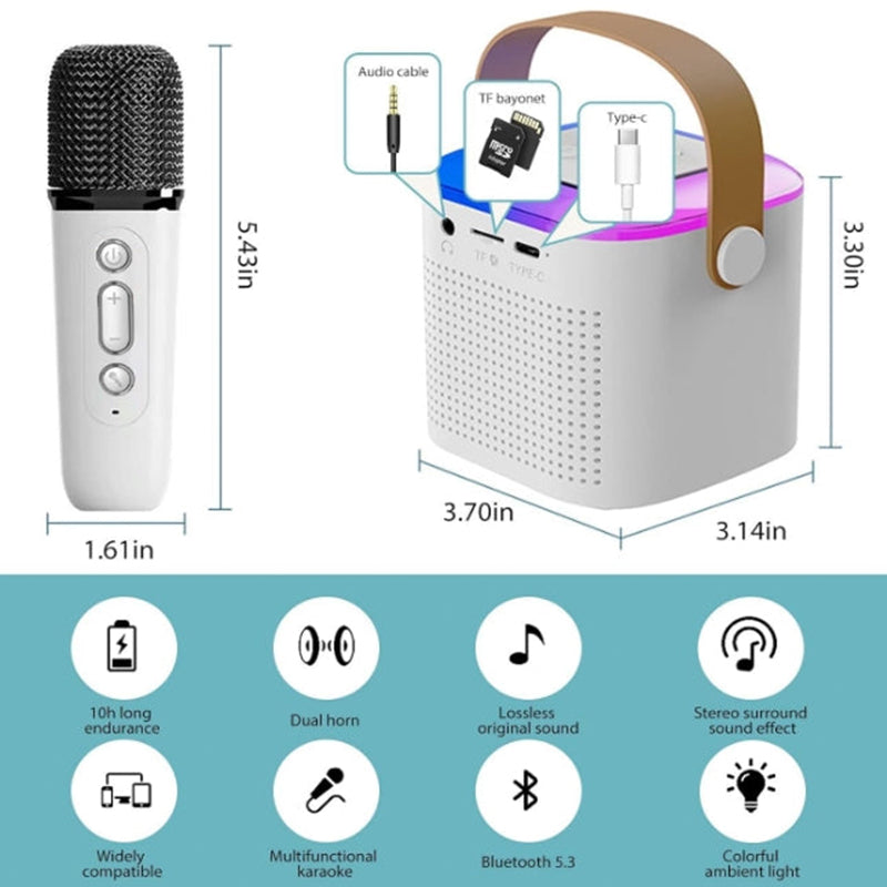 Portable Bluetooth Karaoke Speaker with Wireless handheled Microphones S