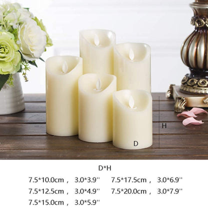 5PCS Flameless Tea Lights Candles Flickering Tealights with Warm White Light