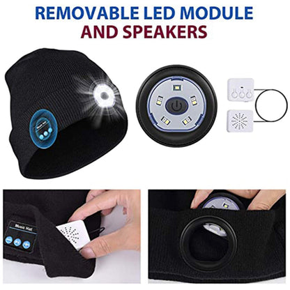 5 LED Light and 5.0 Bluetooth Beanie Hat
