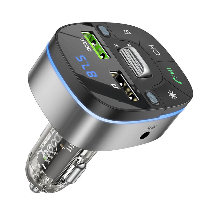 Hoco QC3.0 18W In-Car Audio Wireless Bluetooth FM Transmitter E71