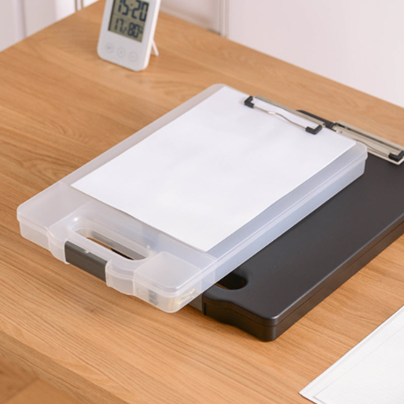 Plastic Storage Clipboard with Low Profile Clip Heavy Duty Clipboards white