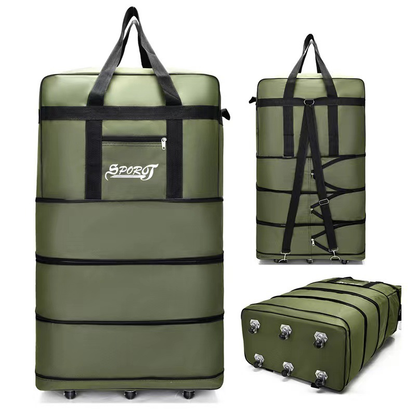 Expandable Extra-Large Travel Duffel Bag with Wheels – Waterproof & Lightweight (6 Wheels) BGMF7155