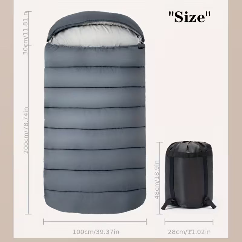 Large Rectangular Sleeping Bag – 230 x 100 cm, Ideal for Camping, Hiking, Picnic & Outdoor Use