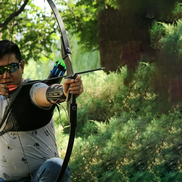 40lbs Archery High Strength Hunting Recurve Bow (Black)