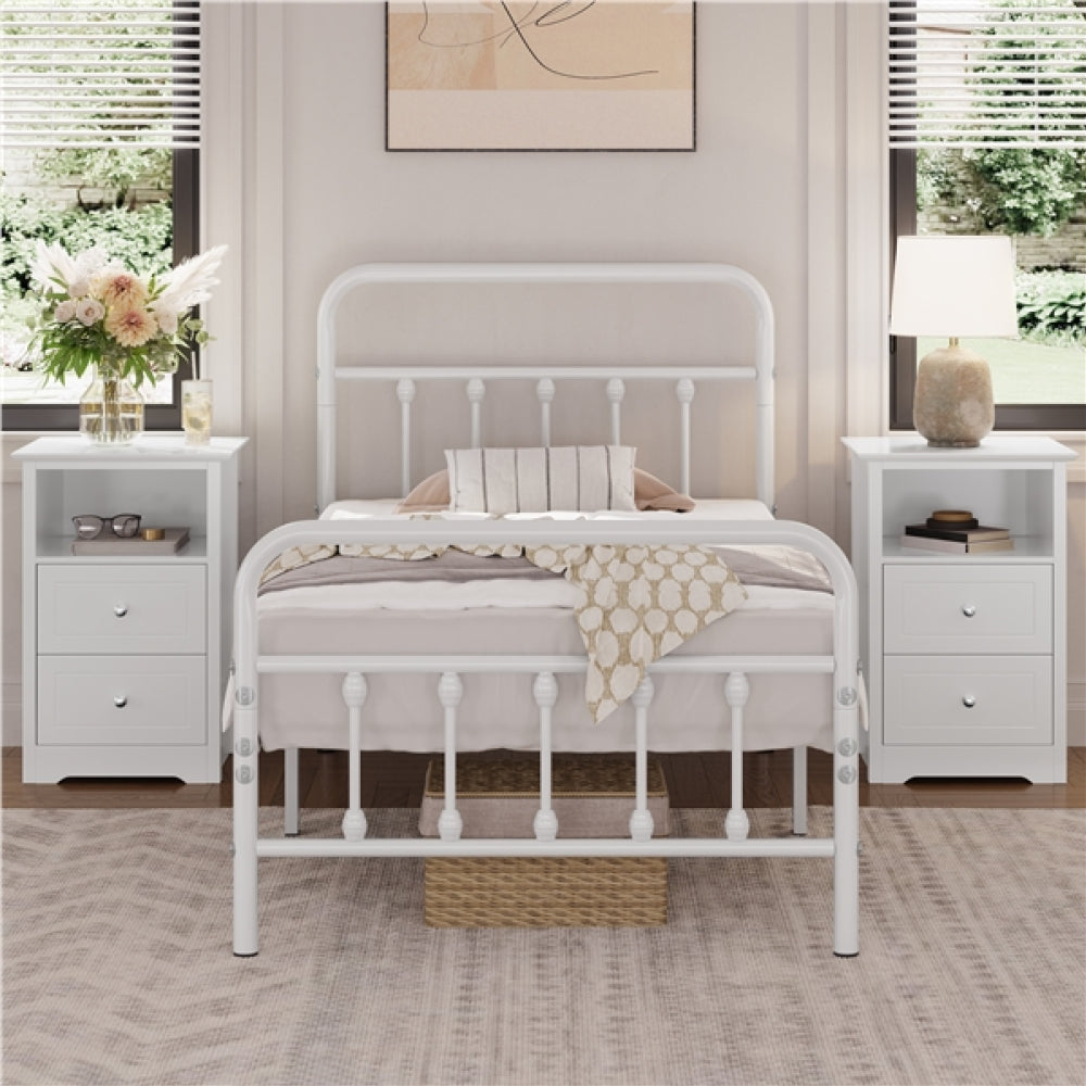 Set of 2 Side Tables Nightstands Side Tables