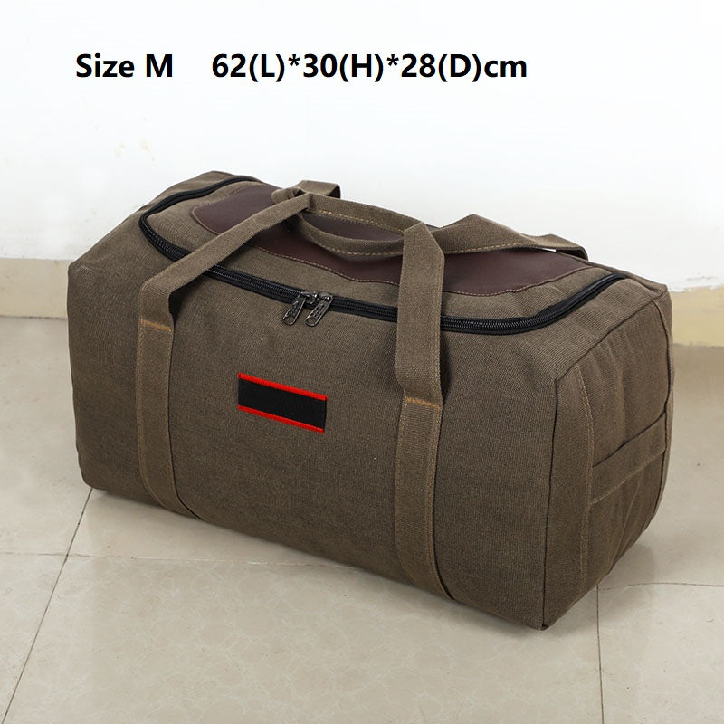 Canvas Storage Bag – High-Capacity Travel, Camping & Moving Luggage Bag