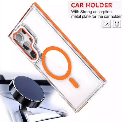 Compatible with Samsung S26 Plus 2026 Rita Series Invisible Kickstand Crystal Clear Magsafe Case