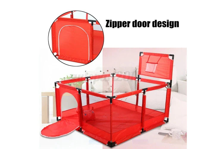 Baby Kids Playpen Yard Fence Play Pen Red