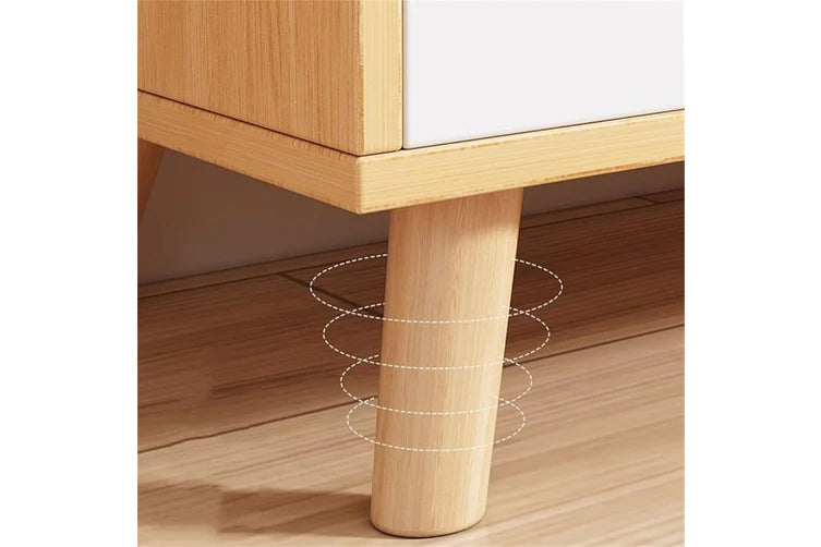 Wooden Living Room TV Cabinet Consoles Cabinet Entertainment Unit (Grey)