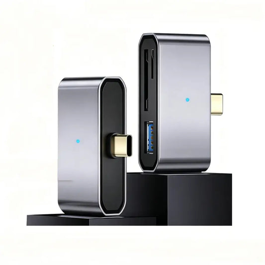 3-in-1 USB OTG SD Card Reader | USB, USB-C & Micro USB Memory Card Adapter for SD & TF Cards