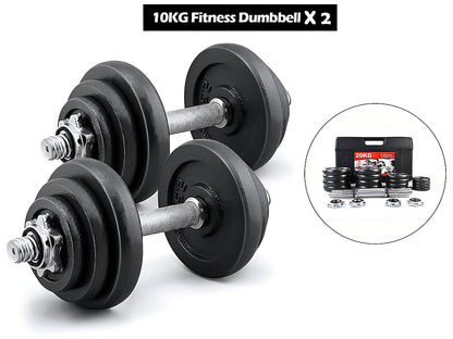 Adjustable Pair Total 20Kg Dumbbell With Box 10KG Each