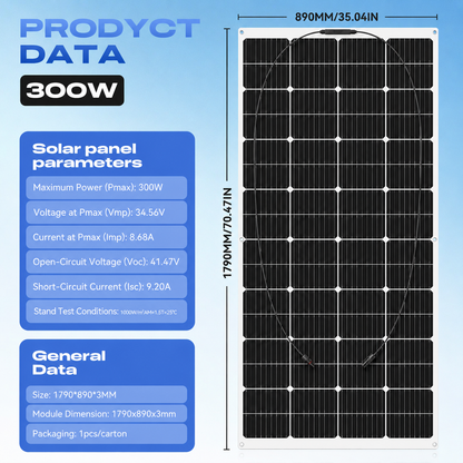 300W Flexible solar panel Kit