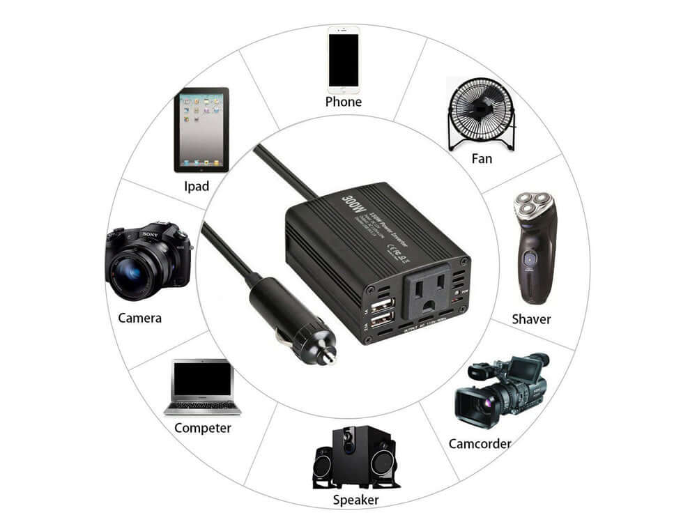 300W Car Inverter 12V - The Shopsite