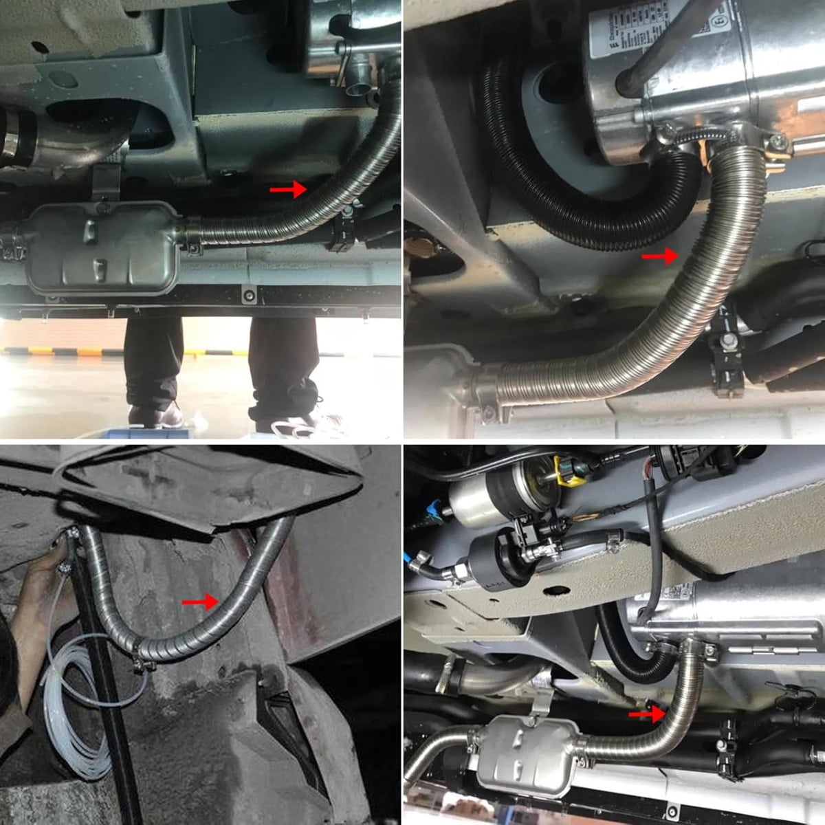300cm Air Diesel Parking Heater Stainless Steel Exhaust Pipe Tube Gas