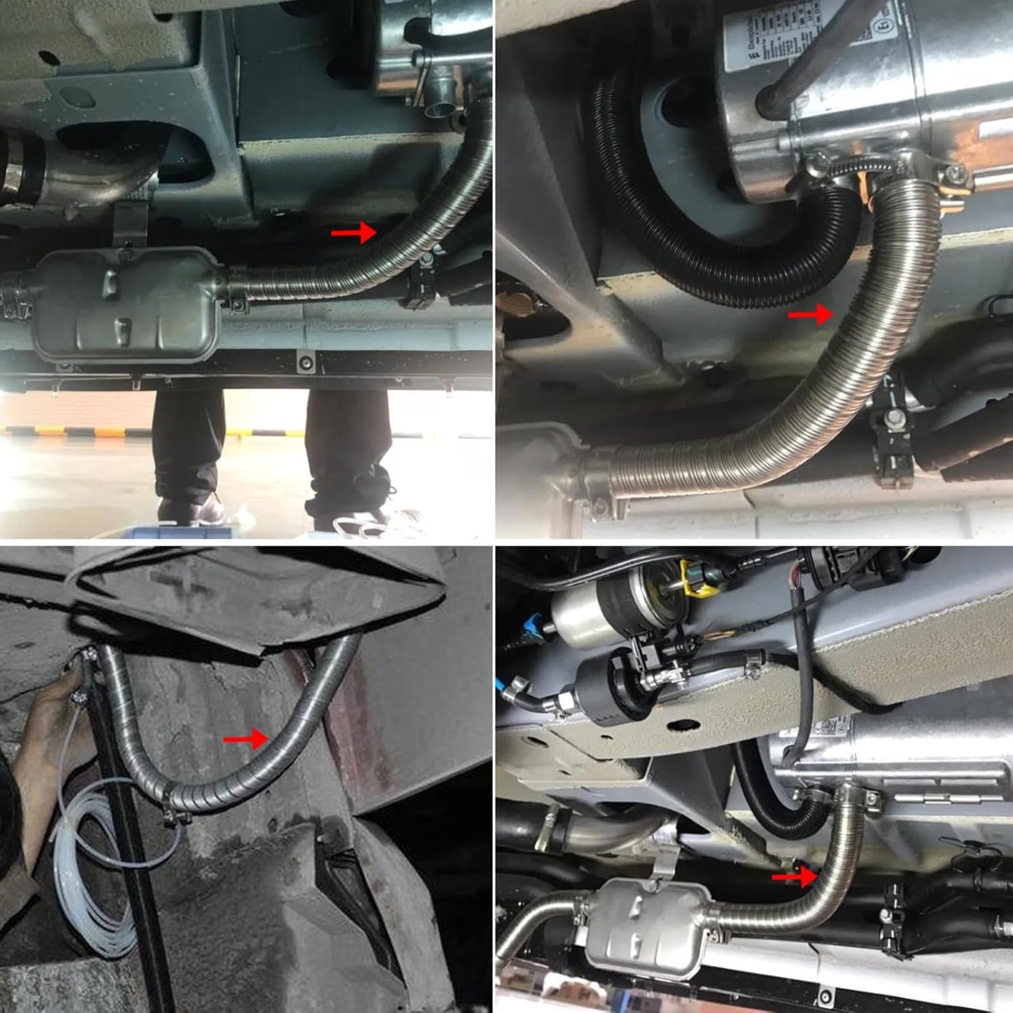 300cm Air Diesel Parking Heater Stainless Steel Exhaust Pipe Tube Gas