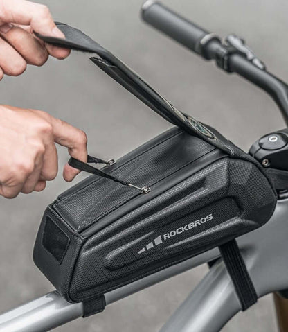 Bike Bicycle Top Tube Front Frame Bag Phone Mount Holder Waterproof 1.7L