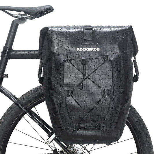 Waterproof Bike Rear Rack Carrier Trunk Travel Pannier Bag 25L