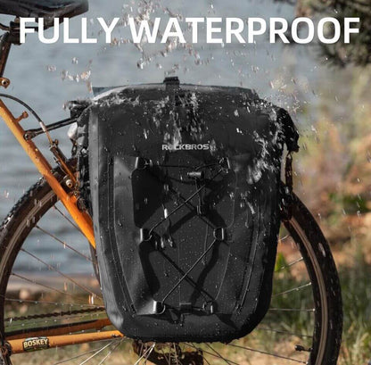 Waterproof Bike Rear Rack Carrier Trunk Travel Pannier Bag 25L