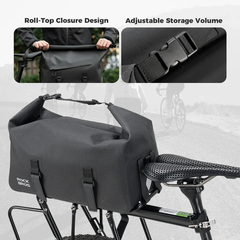 Bicycle Waterproof Pannier Rack Bag Up to 16L