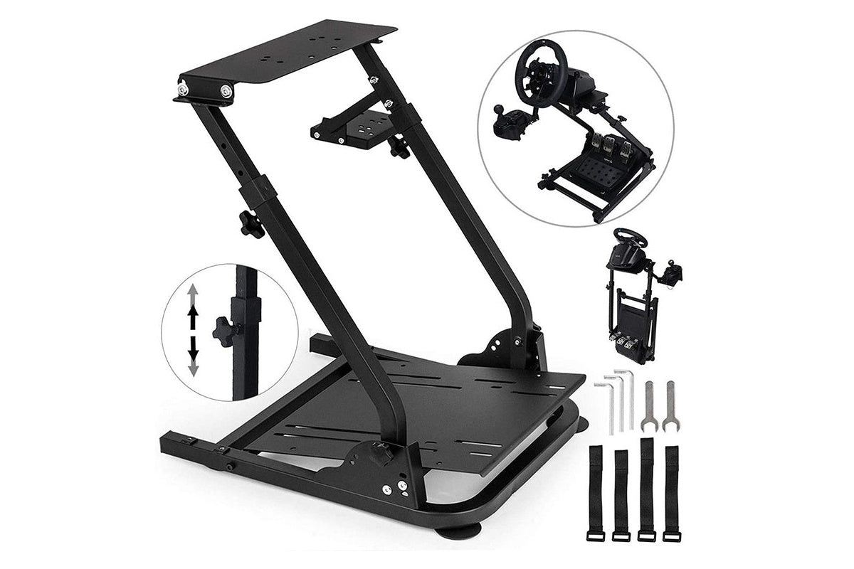 Gaming Racing Simulator Wheel Stand - Black