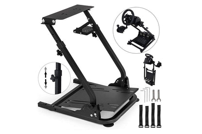 Gaming Racing Simulator Wheel Stand - Black