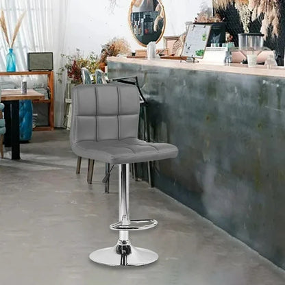 Height Adjustable Bar Stool PU Leather Bar Stools
