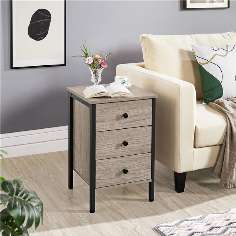 3 Drawer Nightstand Storage