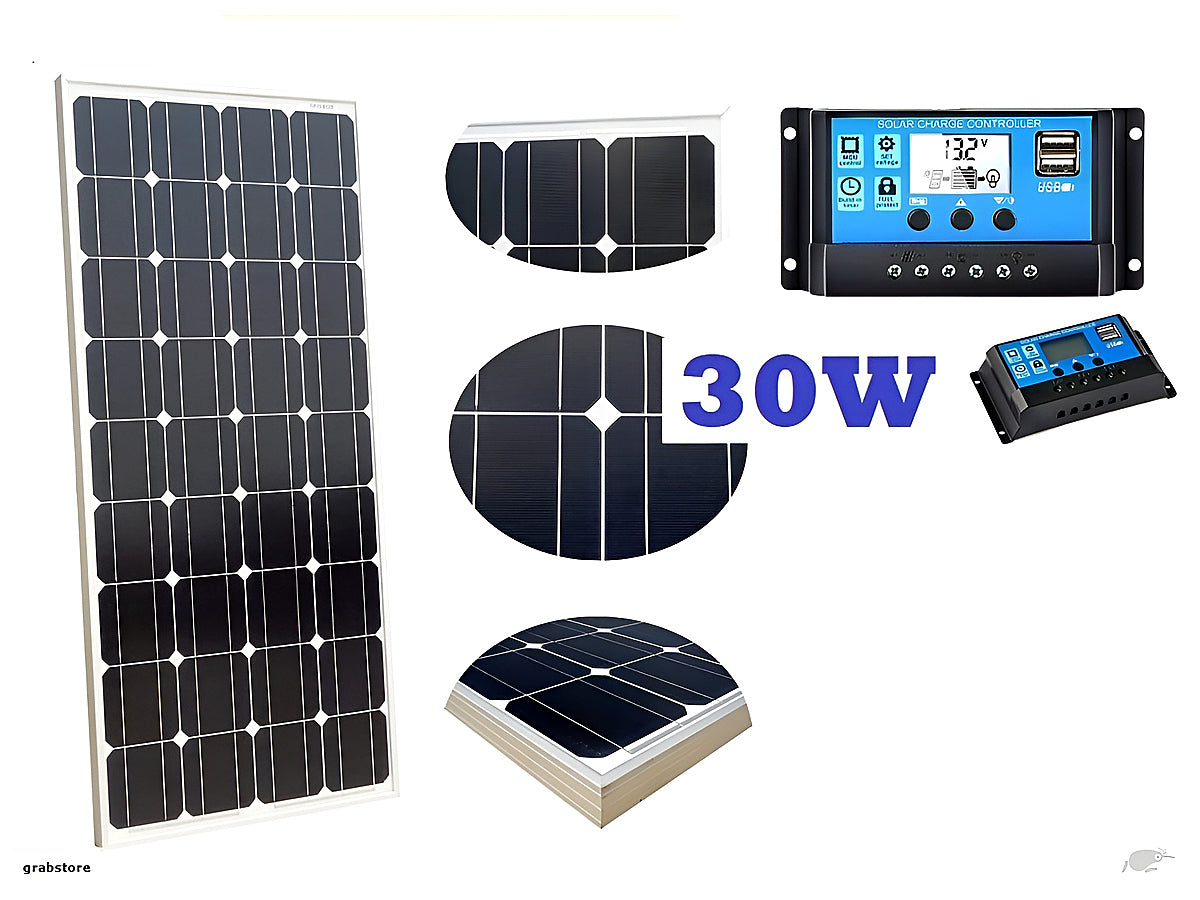 30W Solar Panel with Solar Controller