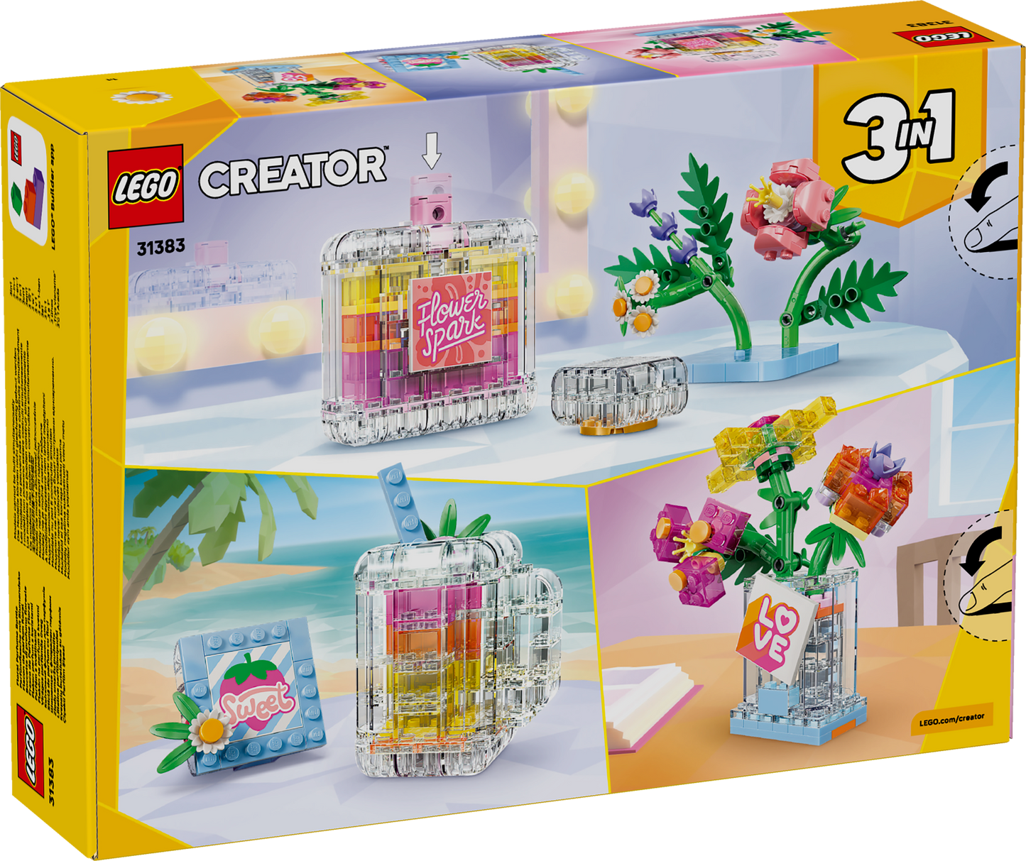 LEGO Creator: 2 in 1 Floral Decor Perfume Bottle (31383)