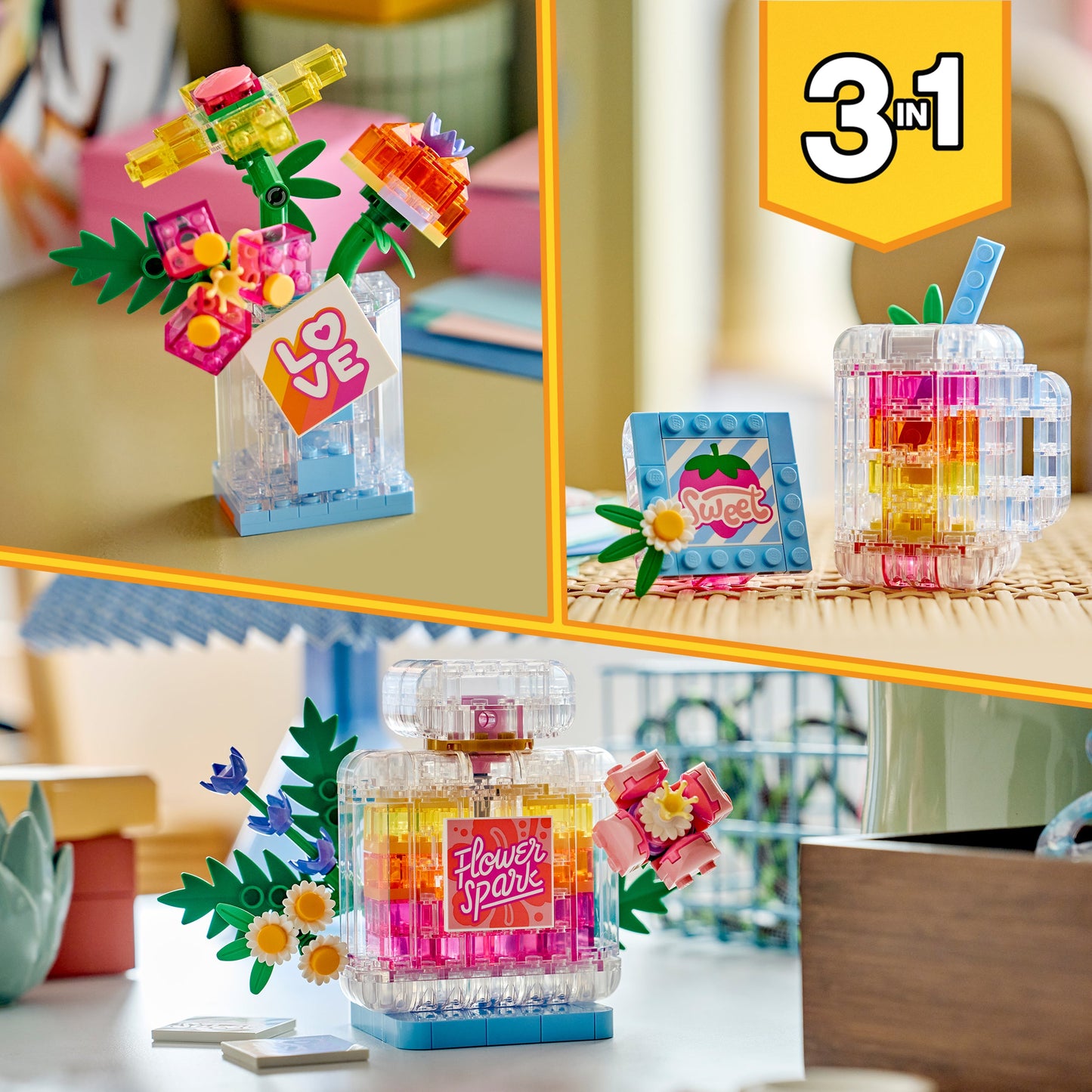 LEGO Creator: 2 in 1 Floral Decor Perfume Bottle (31383)