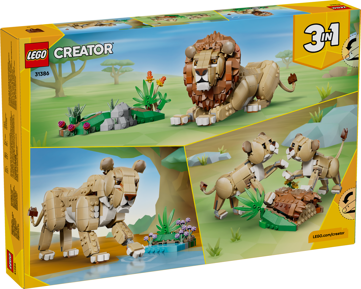 LEGO Creator: 3 in 1 Wild Animals: Majestic Lion (31386)