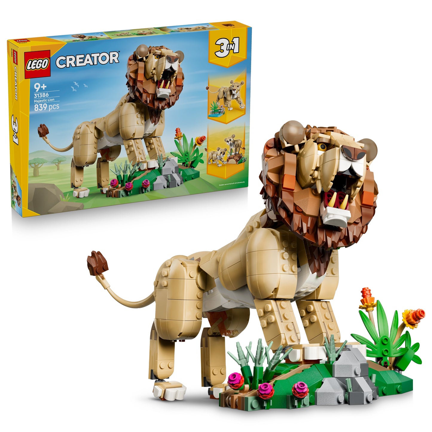LEGO Creator: 3 in 1 Wild Animals: Majestic Lion (31386)