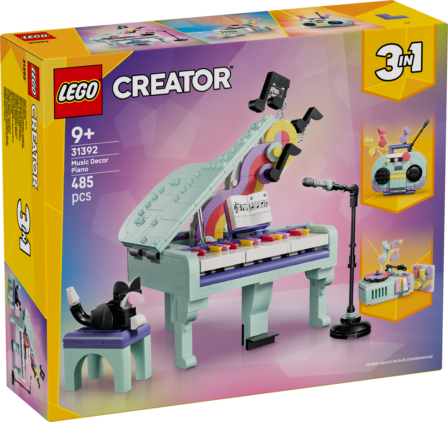 LEGO Creator: 3 in 1 Music Decor Piano with Cat (31392)