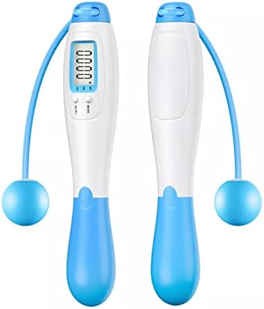 Cordless Skipping Digital Jump Rope (Blue/White)